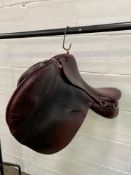 An Army saddle by Barnsby. This item carries VAT.