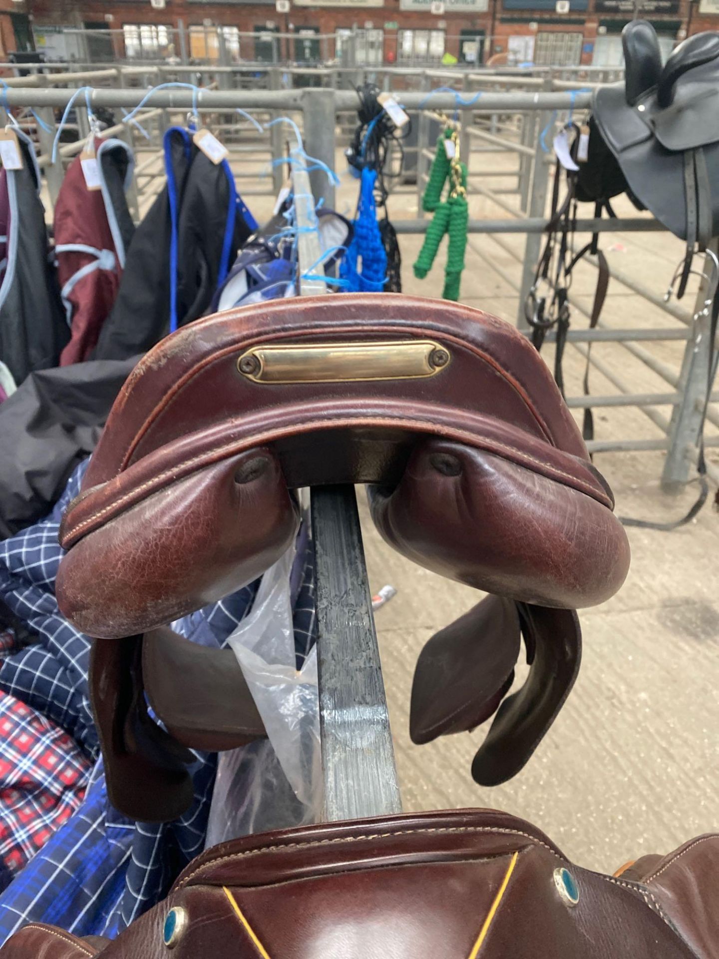 Brown leather John Whittaker saddle, 17.5". This item carries VAT. - Image 3 of 3