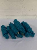 Nine 2m lead ropes, turquoise.