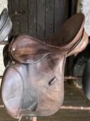 Leather saddle.