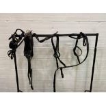Set of black/brass breastcollar PAIR harness to suit full size. This item carries VAT.