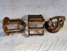 Musgrave of Belfast harness racks - 2 bridle/1 saddle.