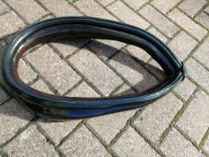 Patent leather pony collar, measuring 20 inches.