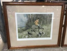 Two framed and glazed hunting prints