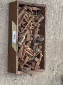 Box of assorted original 'U' bolts.