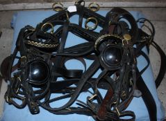 Set of leather pony PAIR harness.