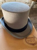 Grey top hat by Dunn & Co.