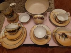 Old Royal Doulton china with carriage driving scenes