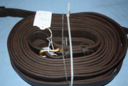 Cob single leather reins with brass buckles