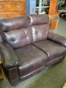 Two seater electric reclining sofa