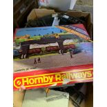 Hornby Operating Ore Wagon set, together with a quantity of O gauge track