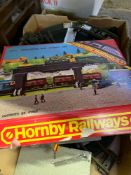 Hornby Operating Ore Wagon set, together with a quantity of O gauge track