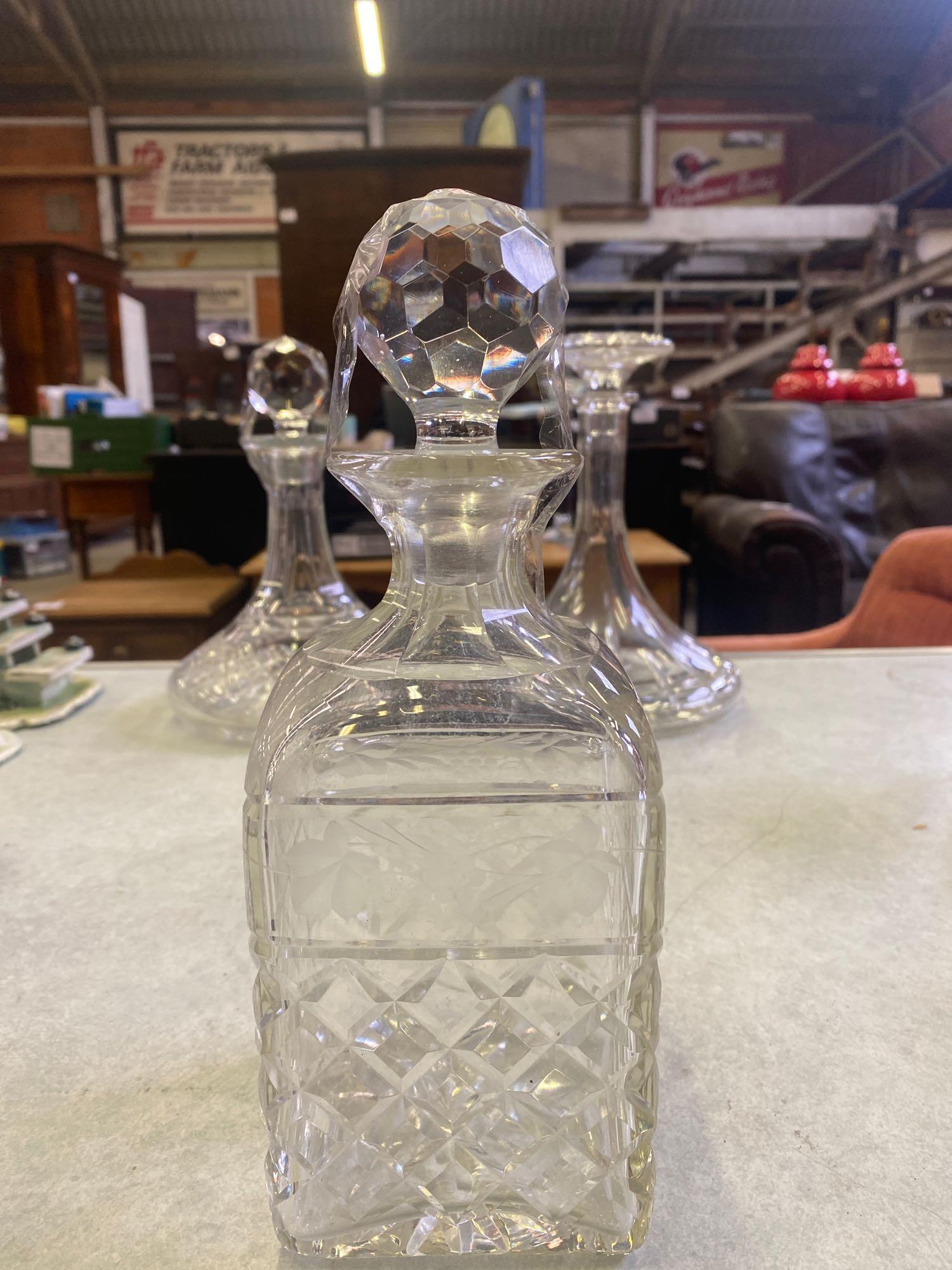 5 cut glass decanters together with a Stuart crystal glass decanter - Image 5 of 7