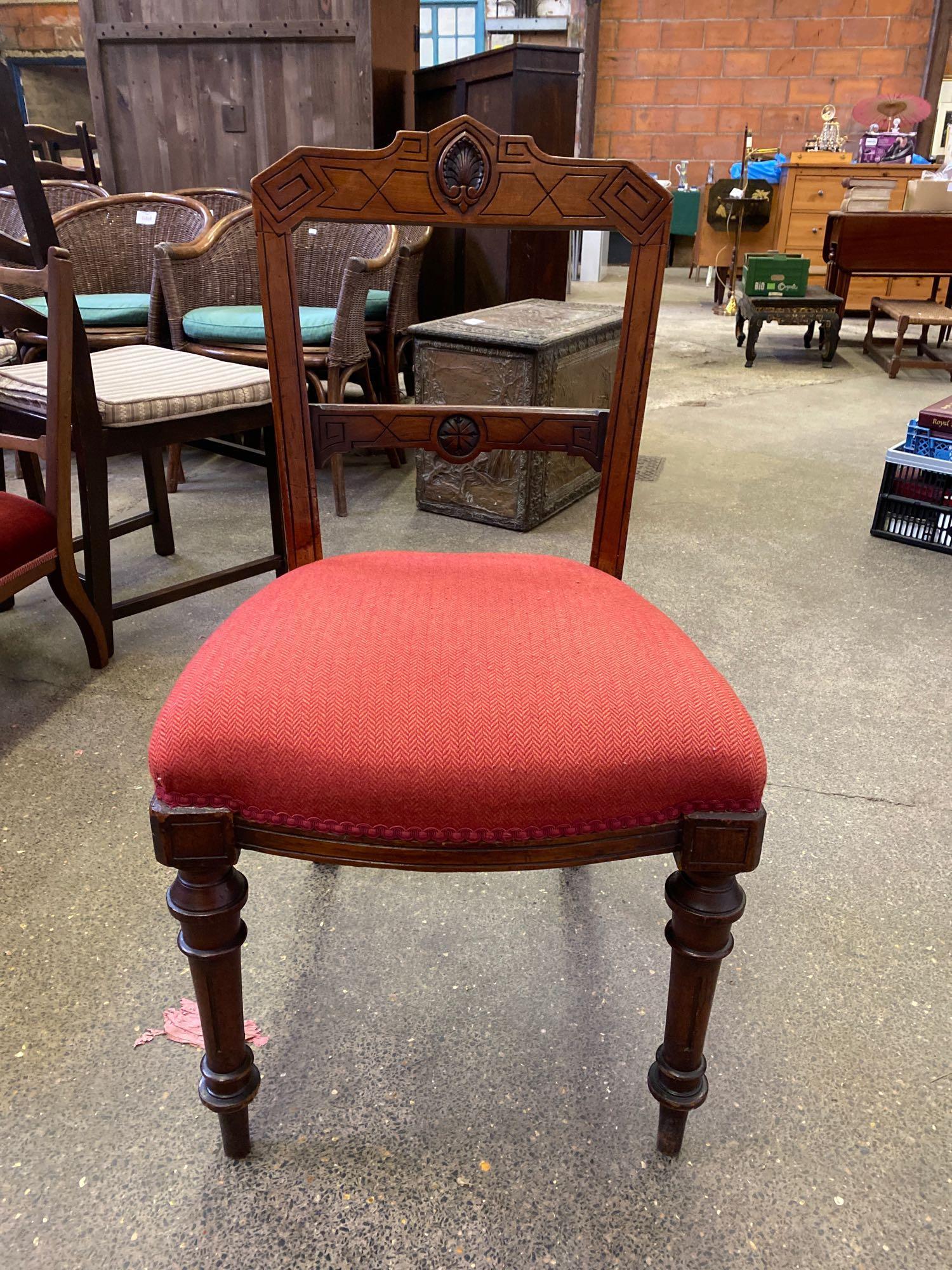 Group of six mahogany framed dining chairs - Image 10 of 12