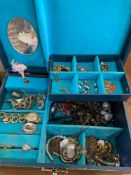 Two boxes of costume jewellery