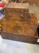 Two inlaid mahogany boxes