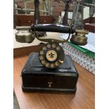 A Swedish rotary dial telephone