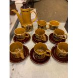 Royal Worcester Palissy Ware coffee set