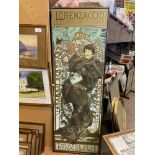 Framed and glazed art nouveau style print by Mucha
