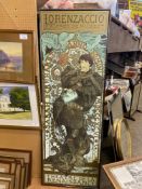Framed and glazed art nouveau style print by Mucha