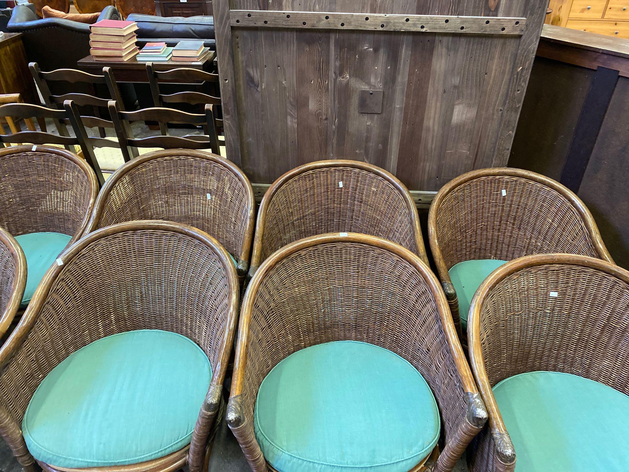 Eight cane conservatory chairs - Image 2 of 10