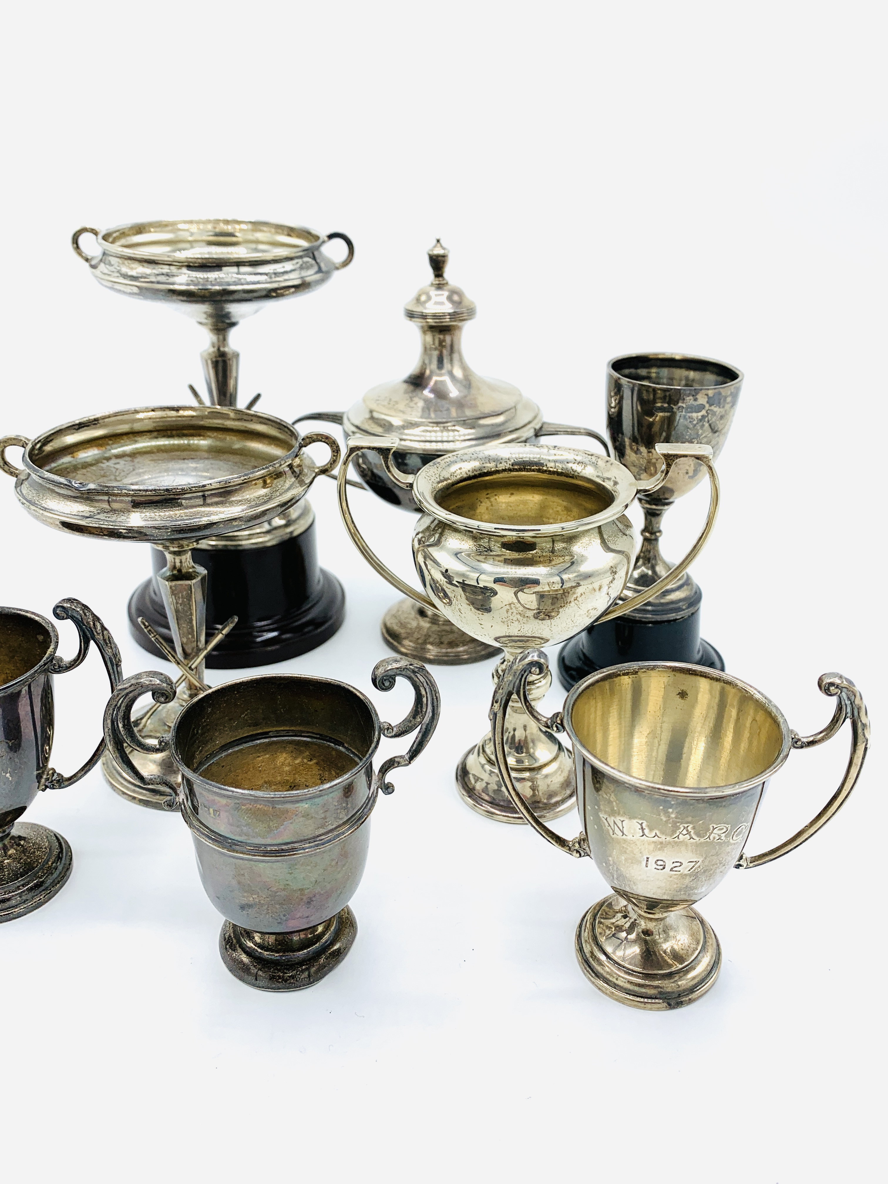 Eight various hallmarked silver rowing cups - Image 3 of 3