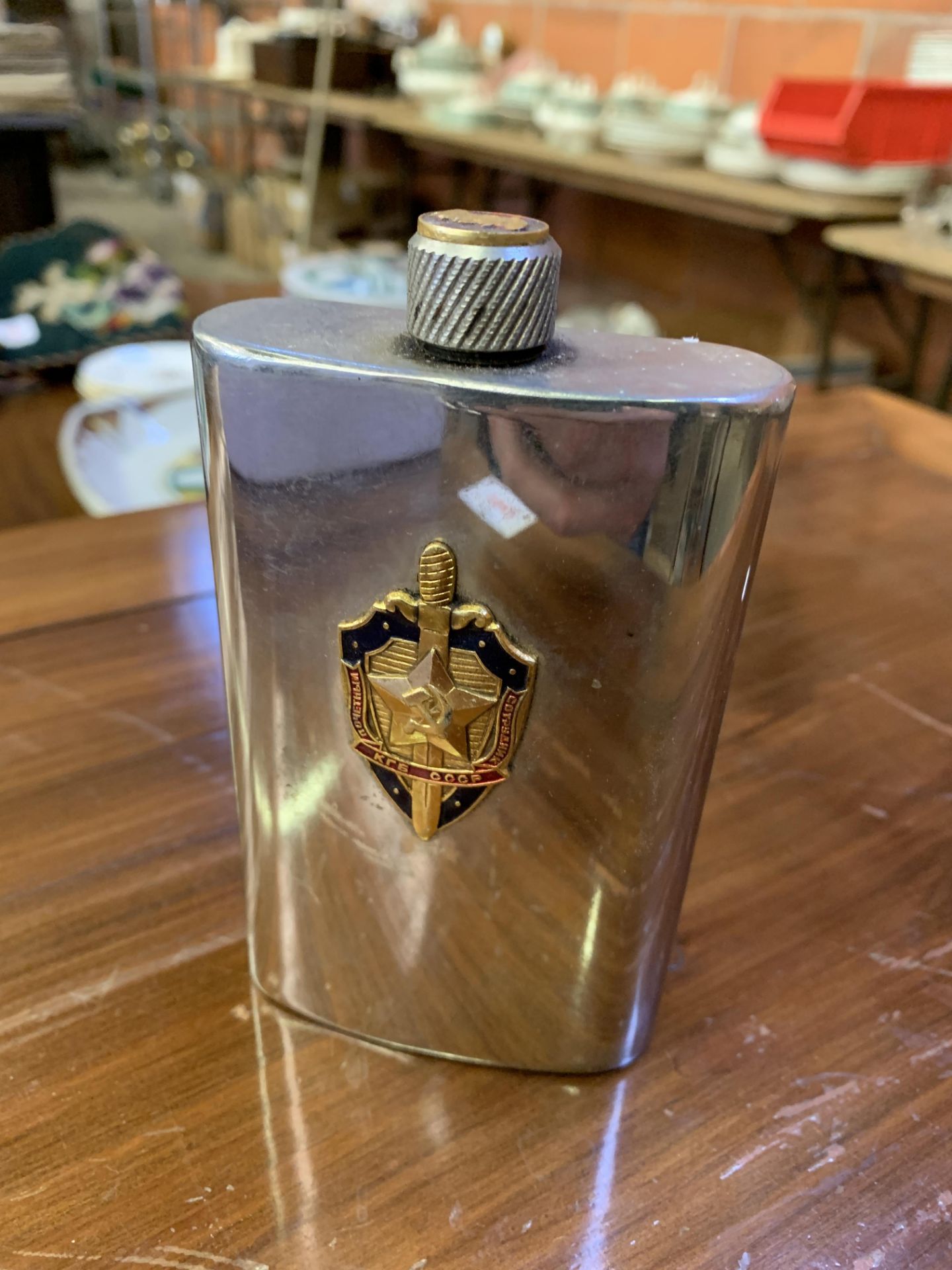 USSR stainless steel hip flask