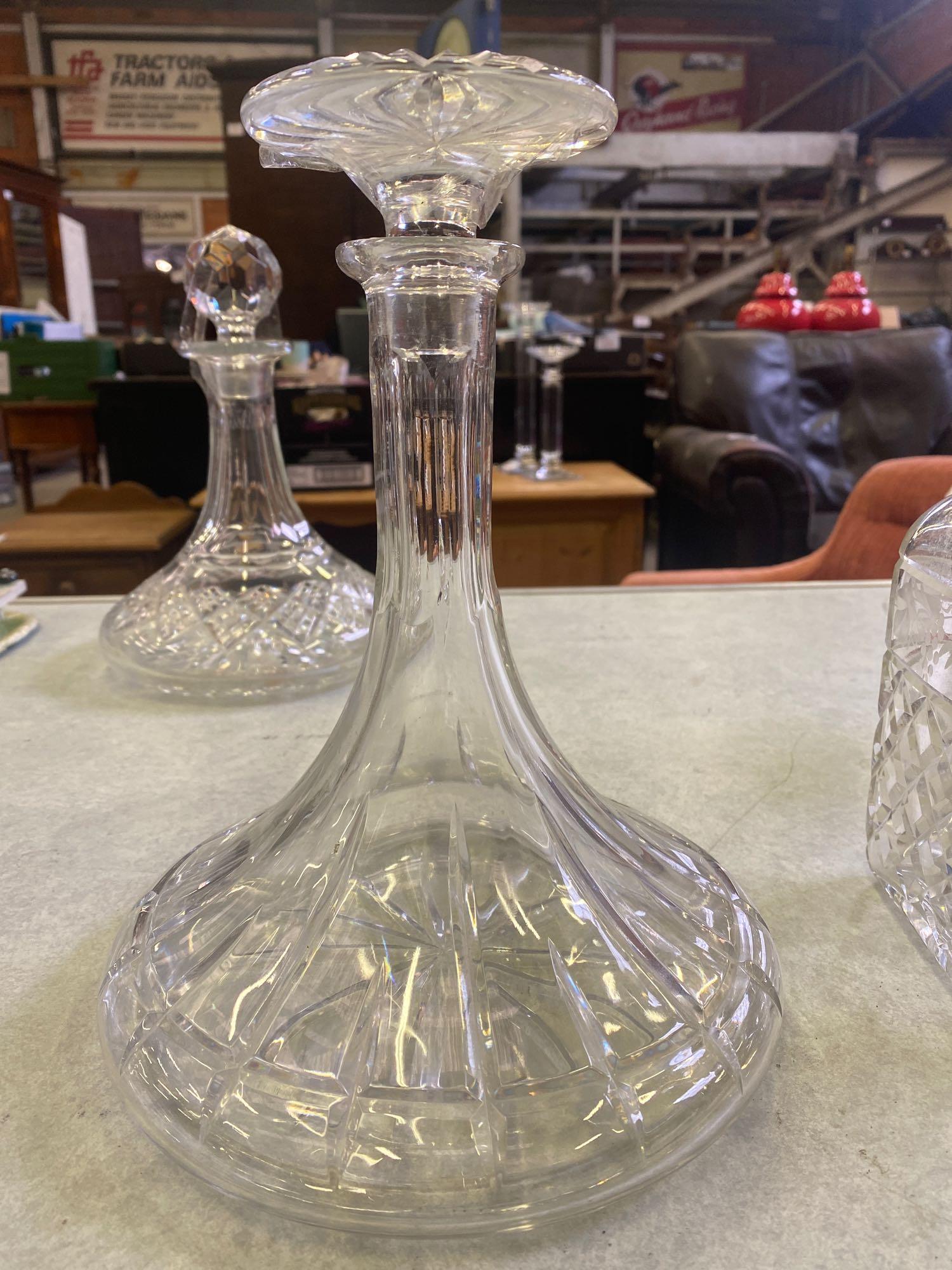 5 cut glass decanters together with a Stuart crystal glass decanter - Image 7 of 7