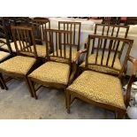 Group of six Georgian style mahogany dining chairs