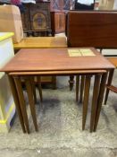 Nest of teak side tables