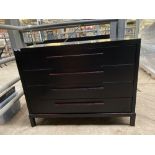 Dark wood chest of drawers