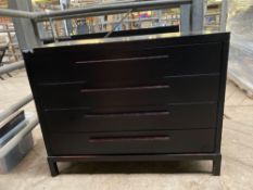 Dark wood chest of drawers