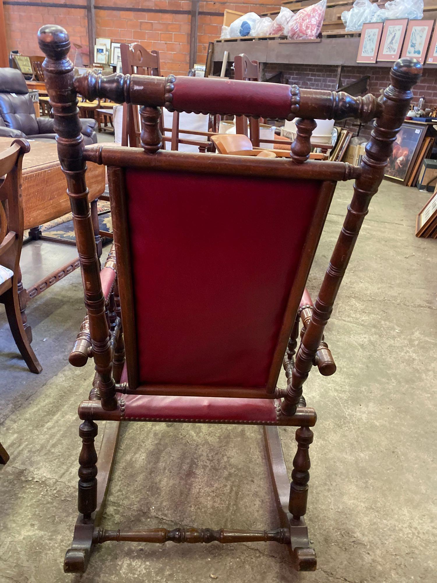 Mahogany rocking chair - Image 3 of 6