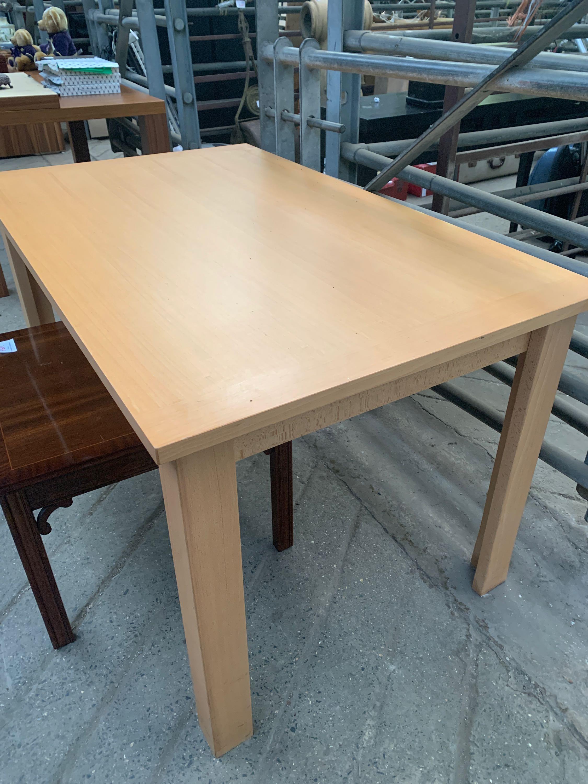 Beech laminate dining table