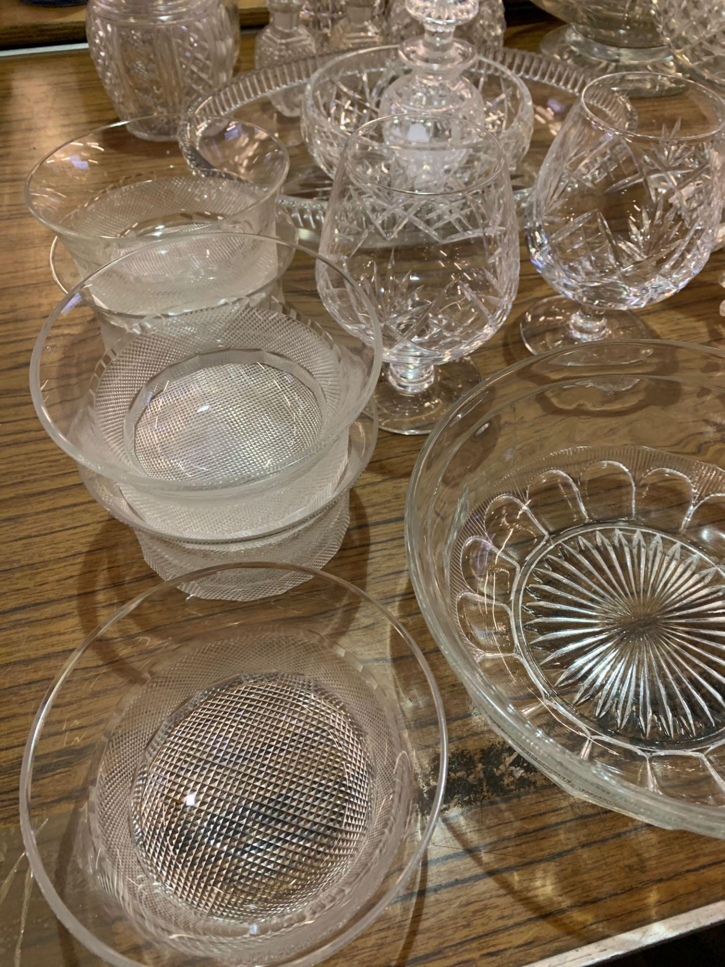 Three cut glass decanters and other cut glass items - Image 3 of 5