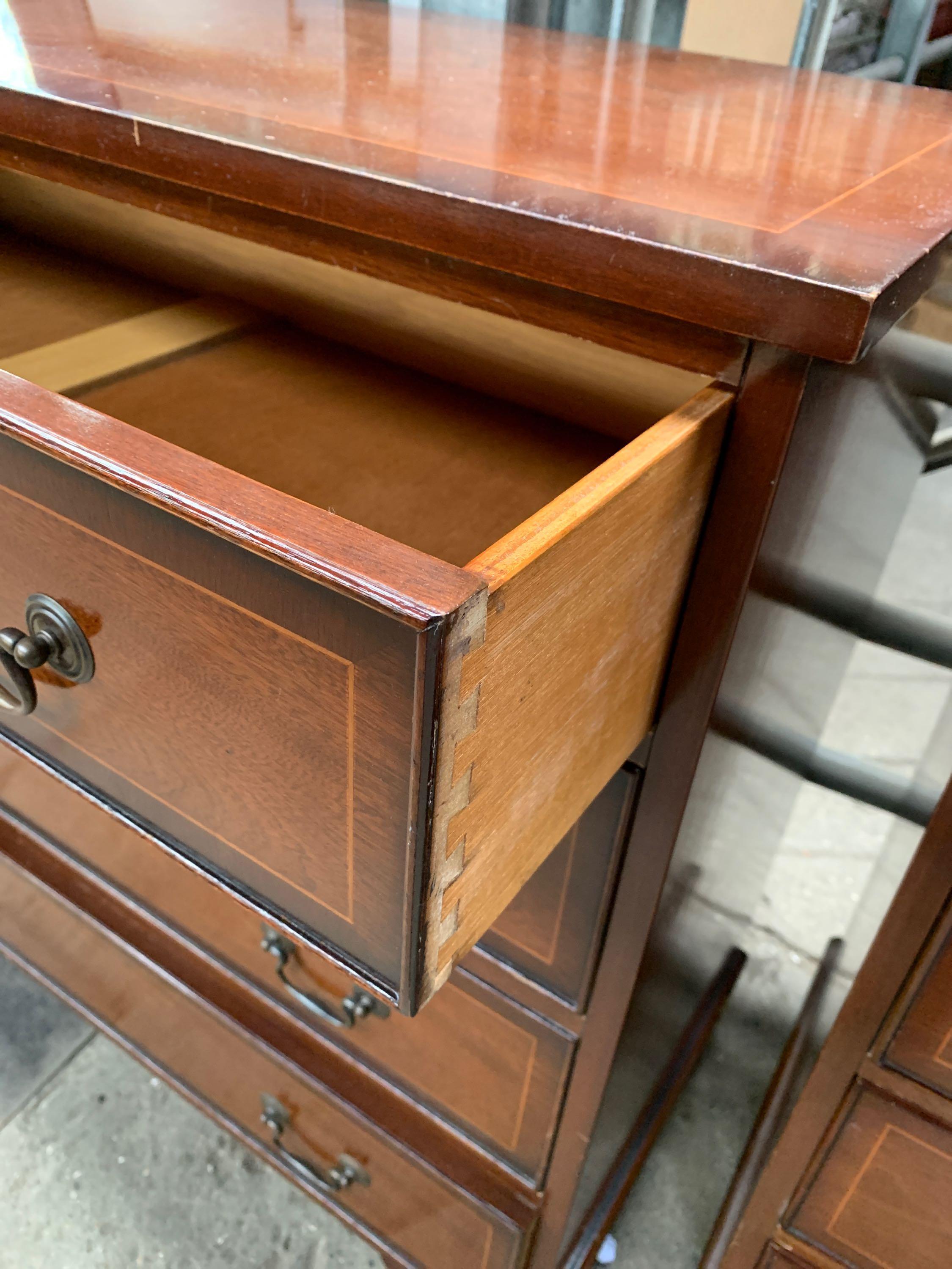 Two wood veneer chest of drawers - Image 4 of 4