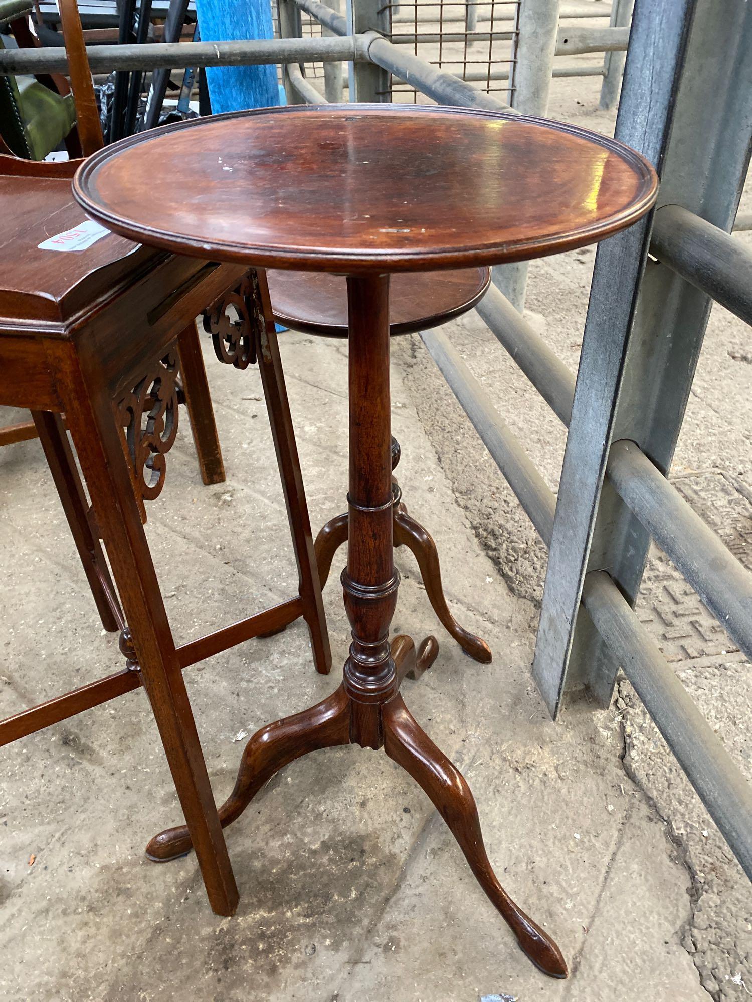 Two mahogany wine tables and a mahogany display table - Image 3 of 4