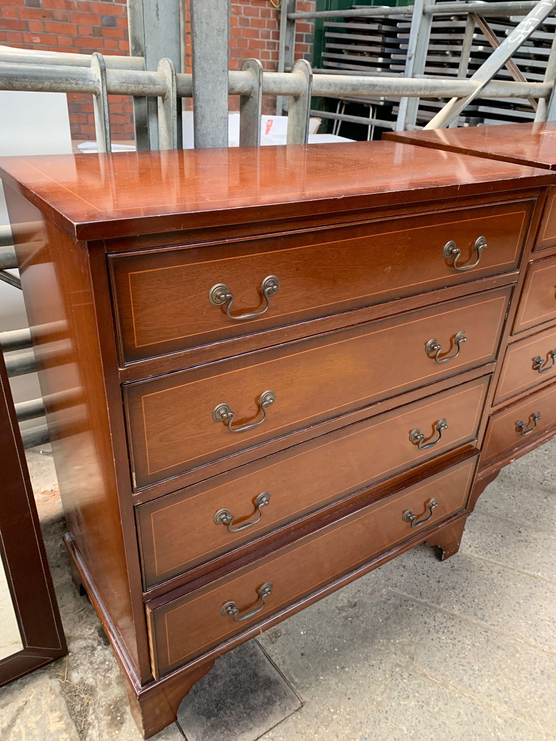 Two wood veneer chest of drawers - Image 2 of 4