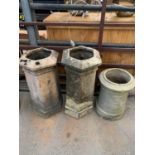 Three chimney pots