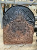 Cast iron fireback