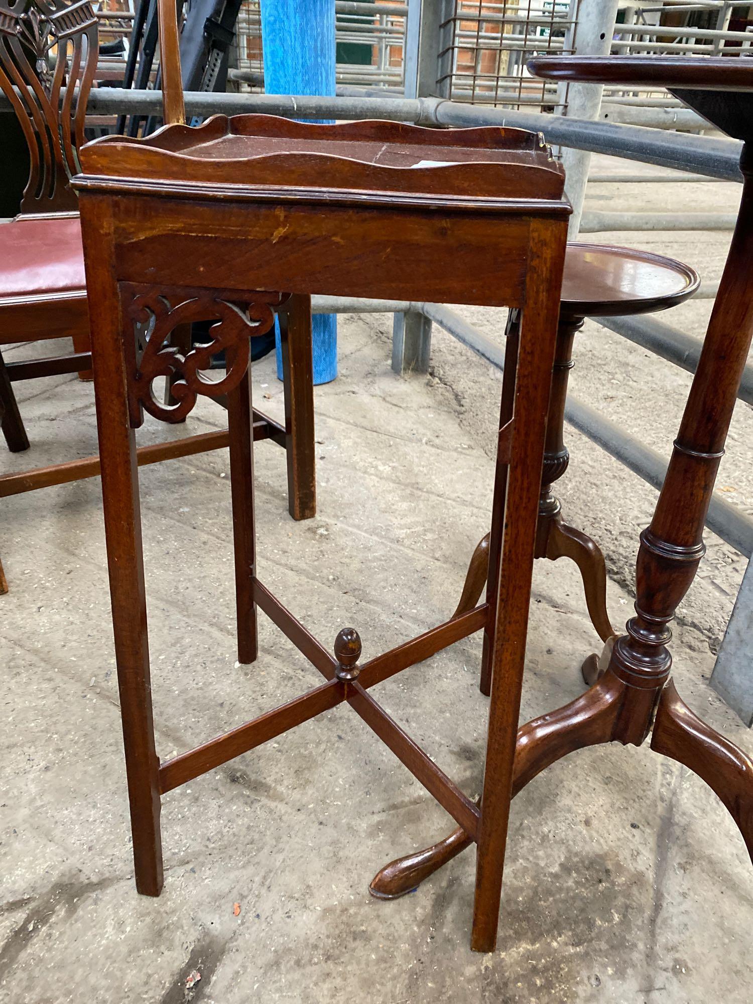 Two mahogany wine tables and a mahogany display table - Image 2 of 4