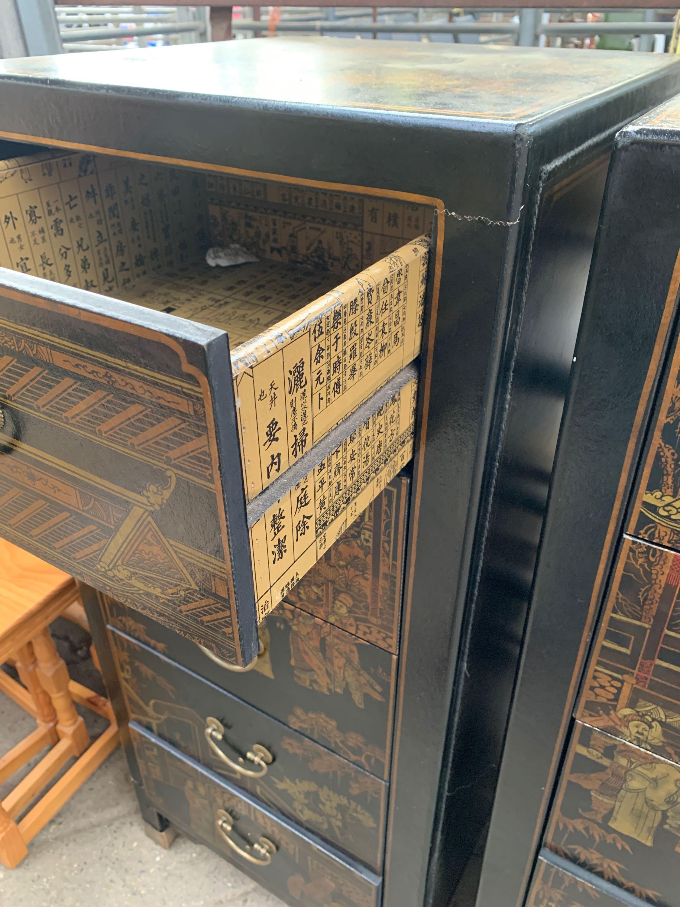 Two Oriental style chests of drawers - Image 4 of 5