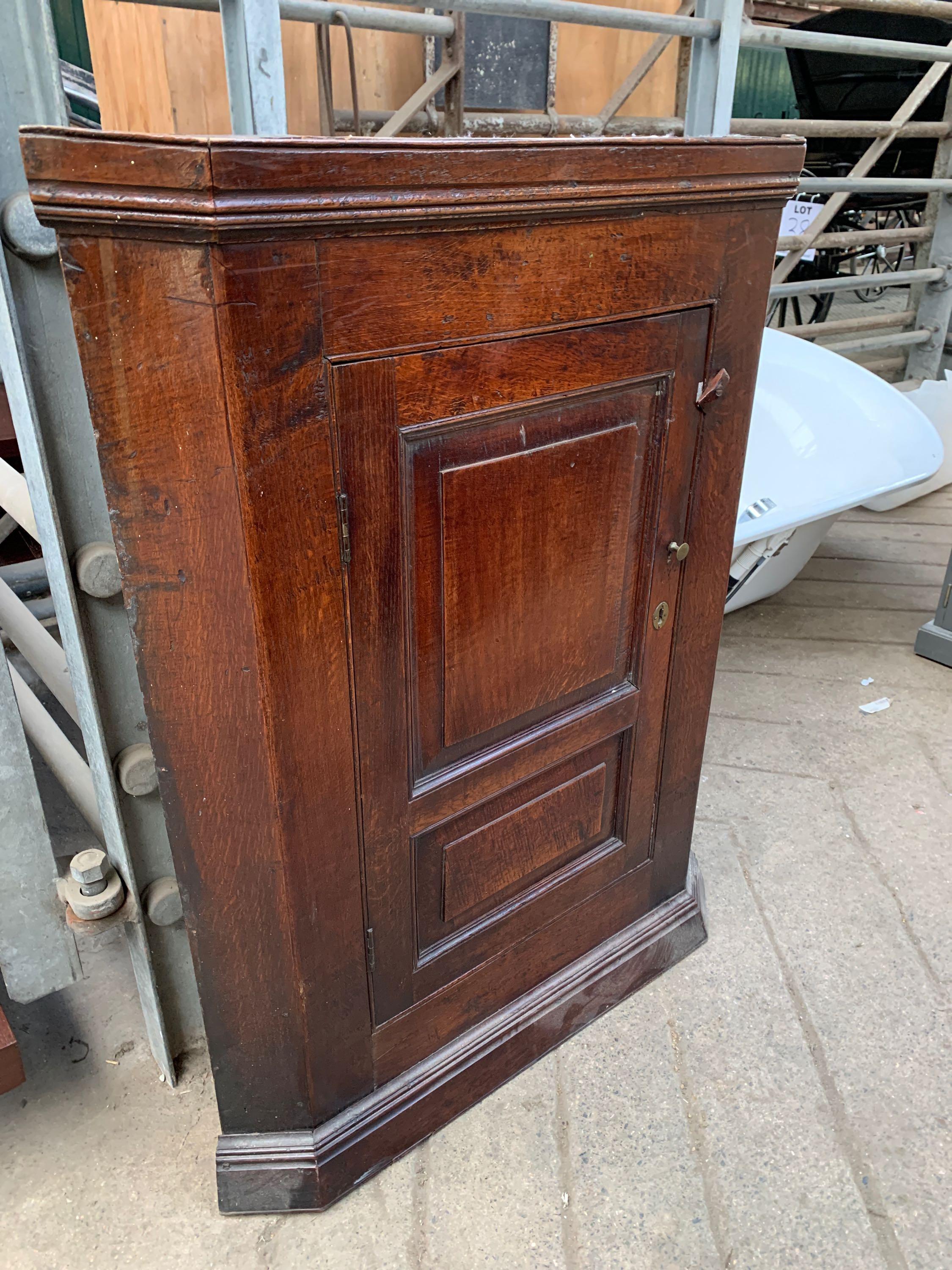 Oak arts and crafts style cupboard