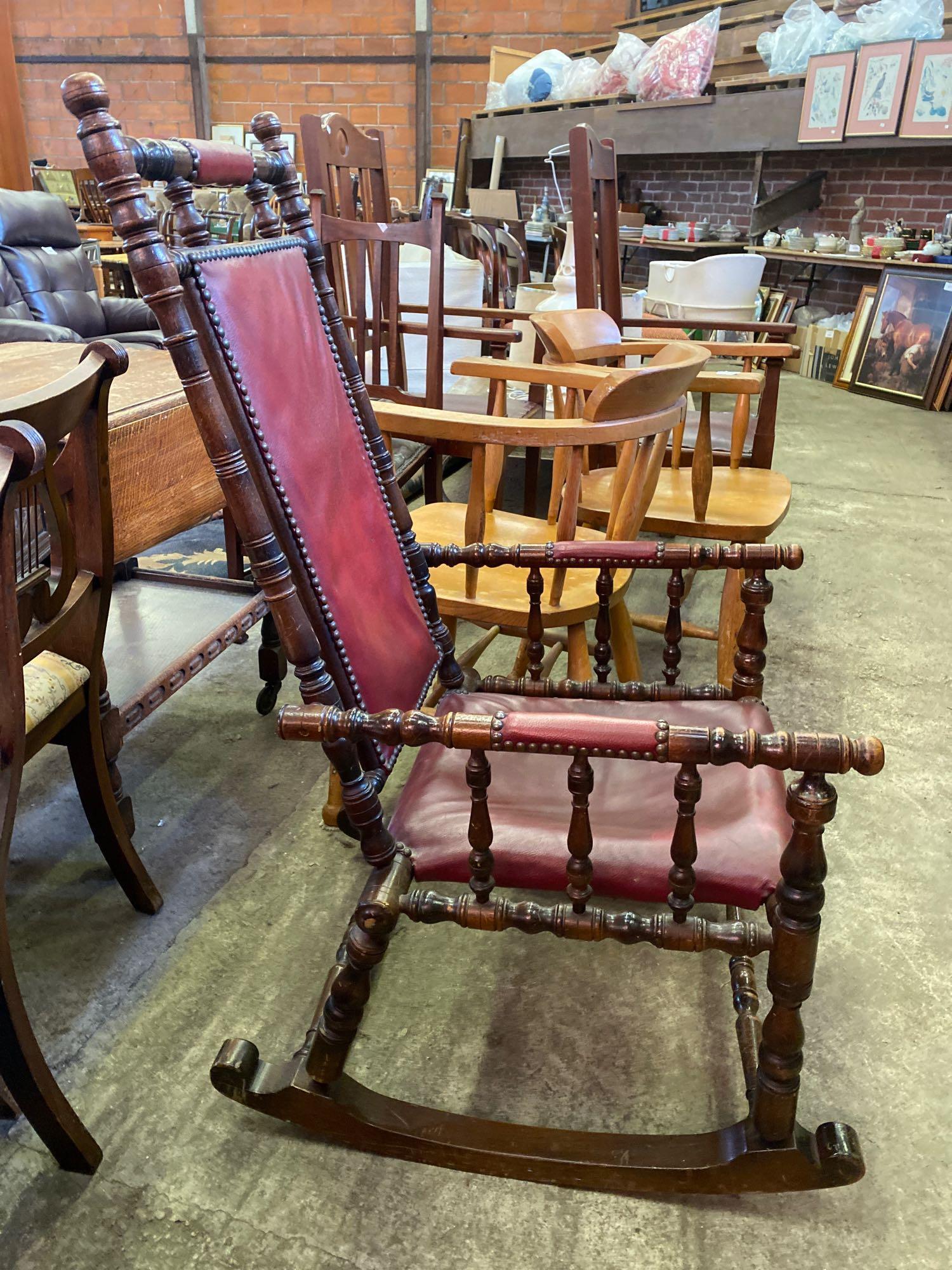 Mahogany rocking chair - Image 2 of 6