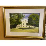 Framed and glazed watercolour of Chiswick House