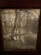 Three framed and glazed watercolours, together with a photograph