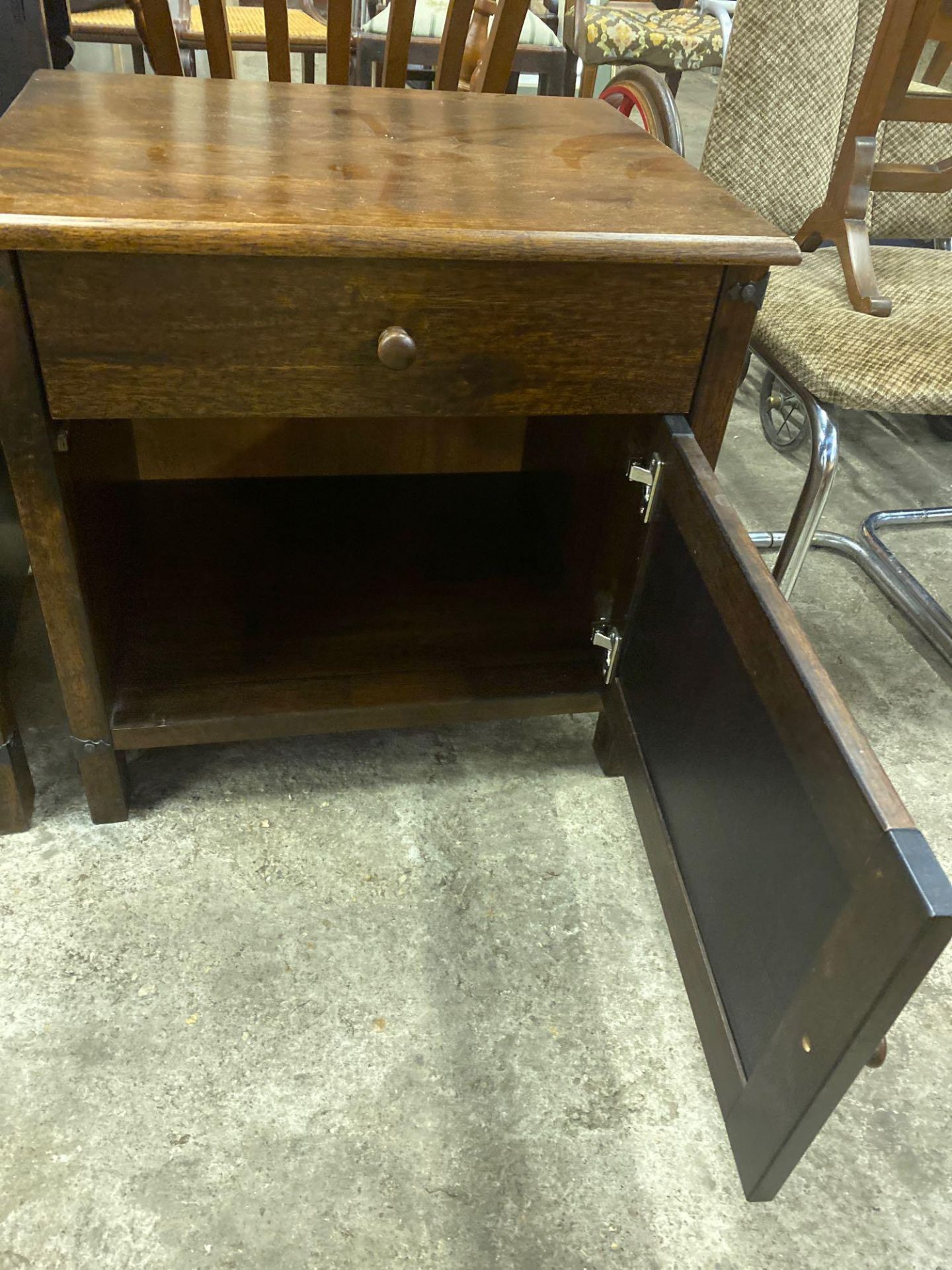 Two dark wood bedside cabinets - Image 6 of 7