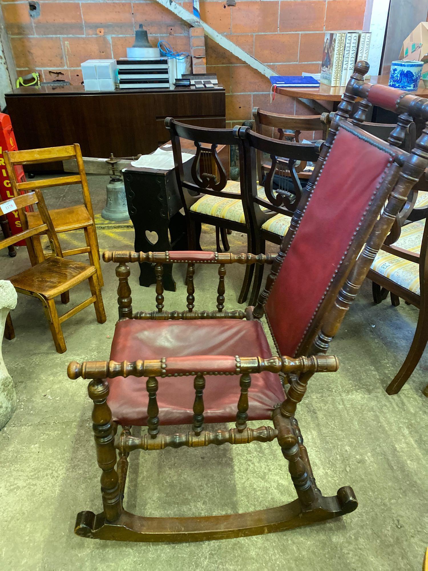 Mahogany rocking chair - Image 4 of 6
