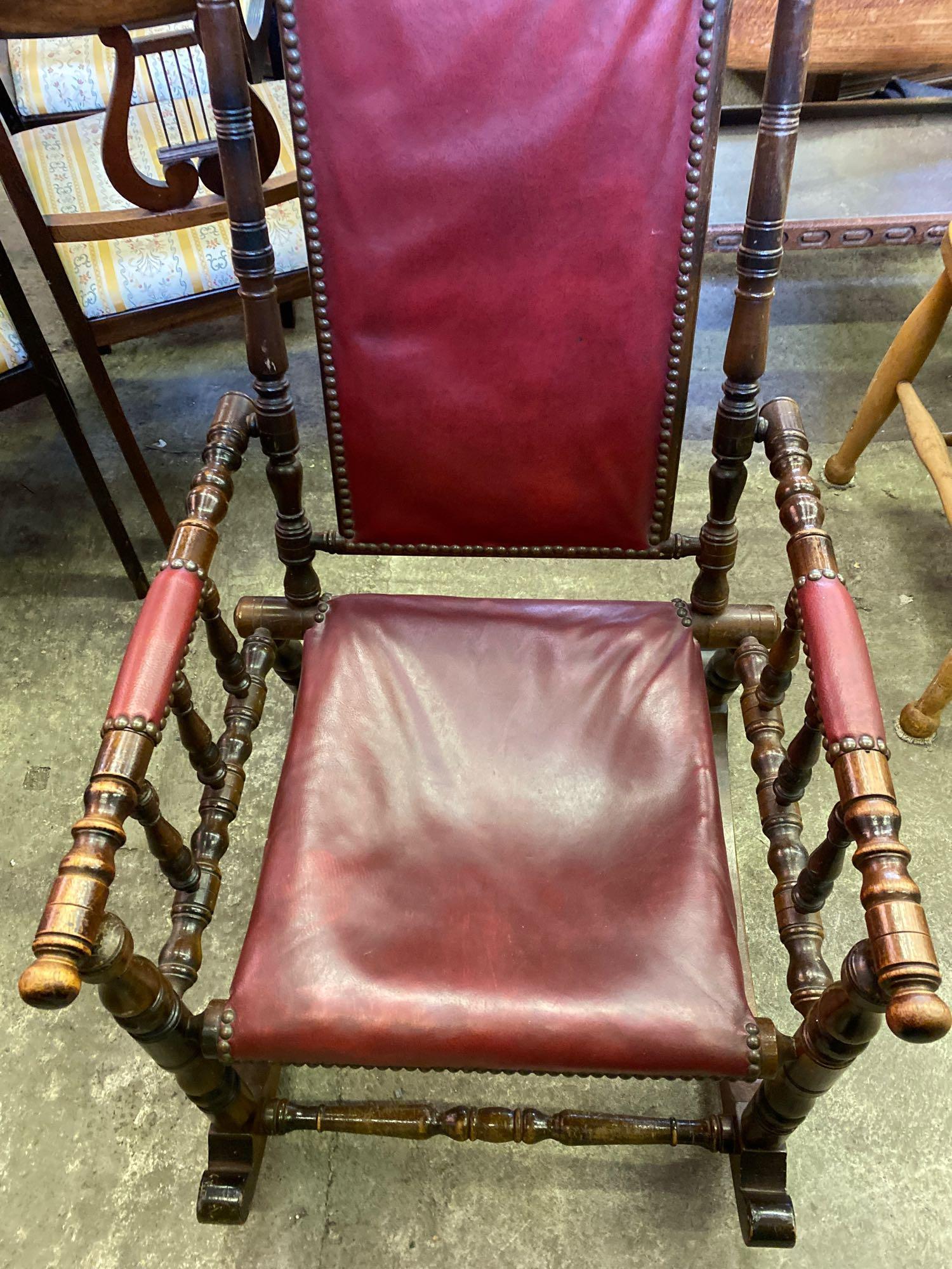 Mahogany rocking chair - Image 6 of 6