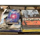 Quantity of Star Trek and James Bond books and magazines